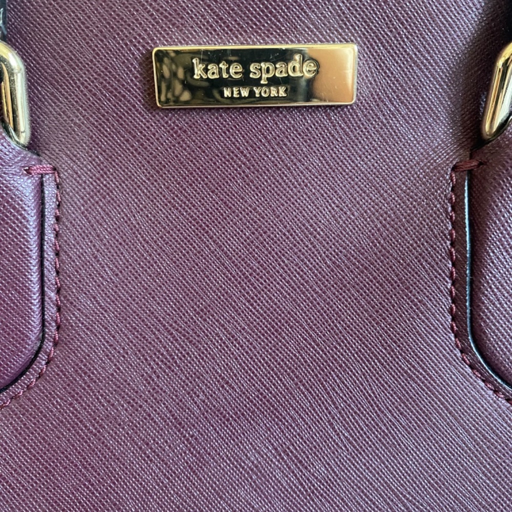 Kate Spade Burgundy Satchel Purse - excellent condition - Picture 2 of 4